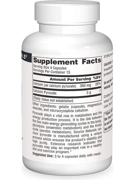 Source Naturals, Pyruvate Power™ 750 mg, 60 capsules