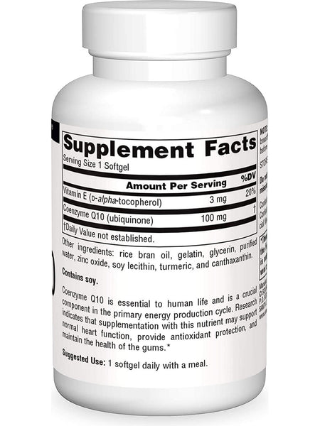 Source Naturals, Coenzyme Q10 with BioPerine® 100 mg, 30 softgels