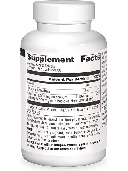 Source Naturals, Calcium Citrate, 90 tablets