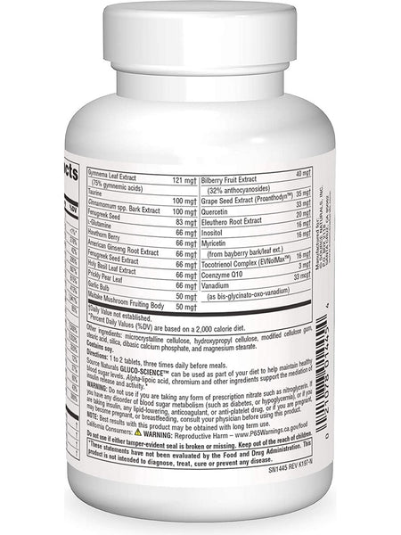 Source Naturals, Gluco-Science™, 90 tablets