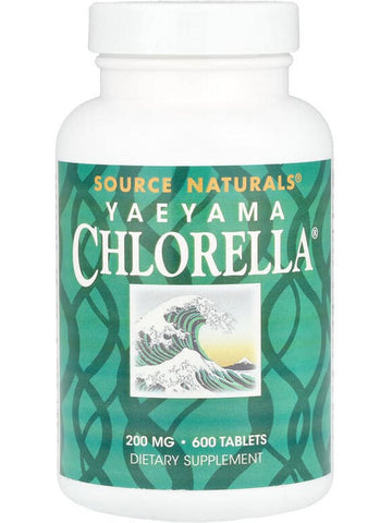 Source Naturals, Yaeyama Chlorella, 200 mg, 600 Tablets