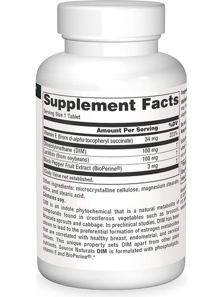 Source Naturals, DIM (Diindolylmethane) 100 mg, 30 tablets