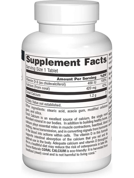 Source Naturals, Coral Calcium 1200 mg, 30 tablets