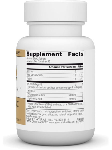 Source Naturals, Skin Eternal Hyaluronic Acid, 30 ct