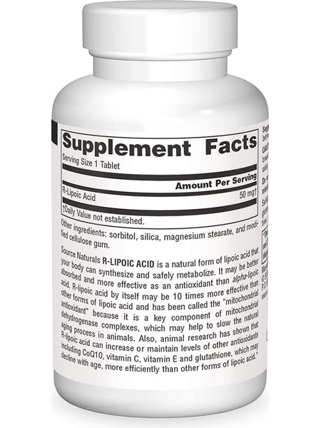 Source Naturals, R-Lipoic Acid 50 mg, 30 tablets