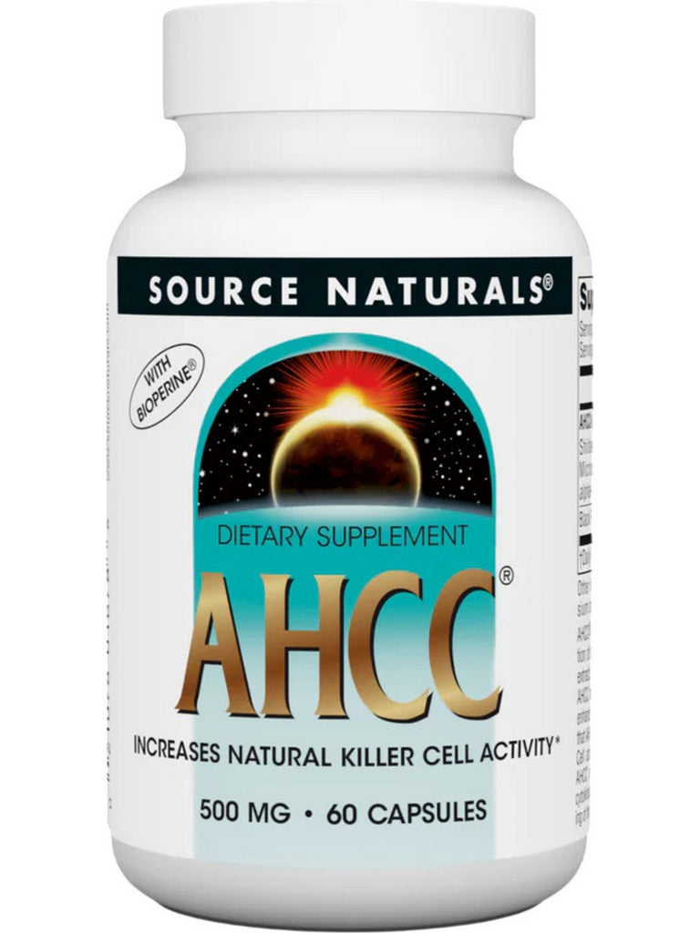 Source Naturals, AHCC with BioPerine, 500 mg, 60 Capsules