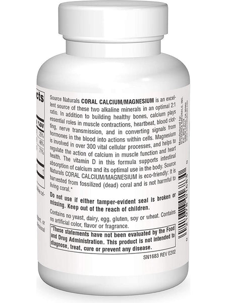Source Naturals, Coral Calcium/Magnesium, 90 capsules