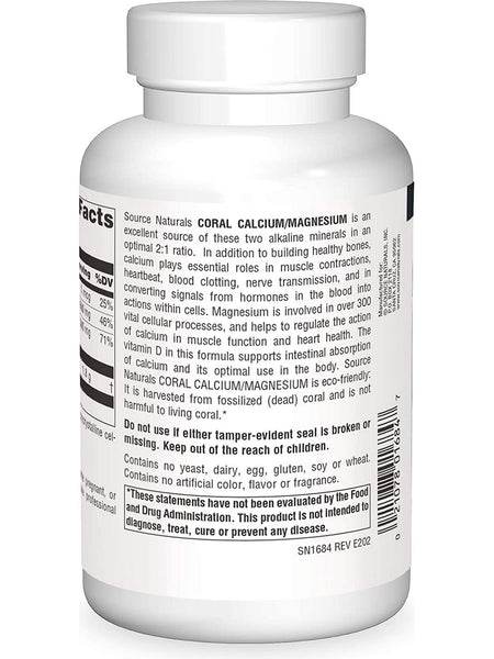 Source Naturals, Coral Calcium/Magnesium, 180 capsules