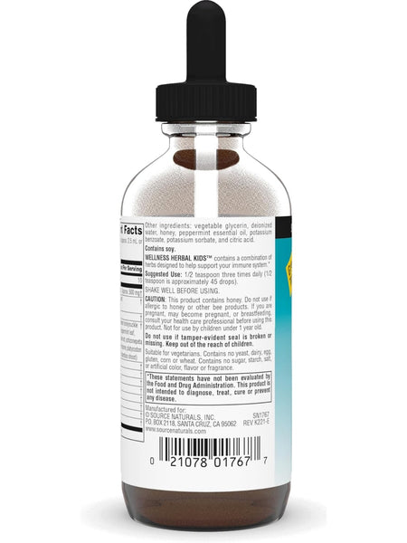 Source Naturals, Wellness Herbal Kids, 4 oz