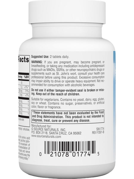 Source Naturals, Theanine Serene with Magnesium, 30 Tablets