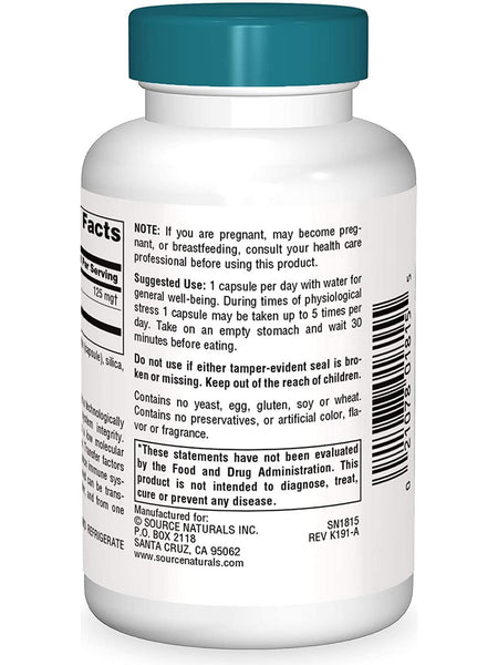 Source Naturals, Wellness Transfer Factor™ 125 mg, 30 capsules