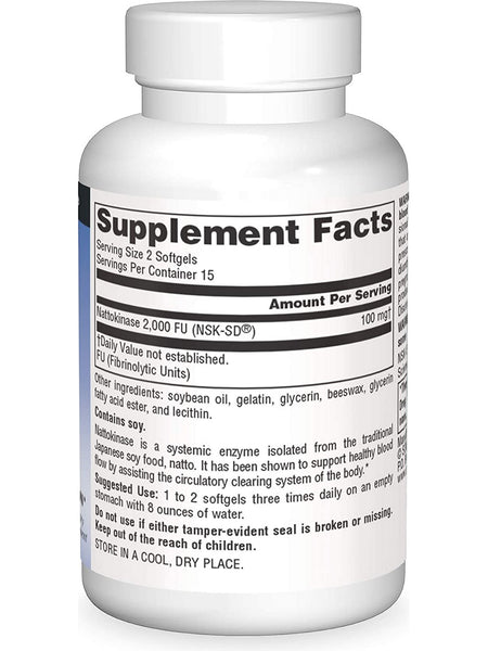 Source Naturals, Nattokinase (NSK-SD™) 50 mg, 30 softgels