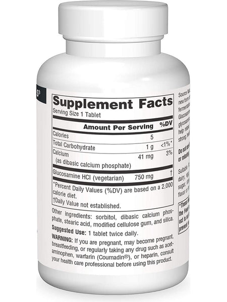 Source Naturals, Vegetarian Glucosamine 750 mg, 240 tablets