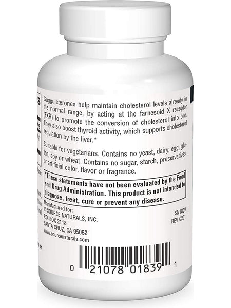 Source Naturals, Guggulsterones 37.5 mg, 60 tablets
