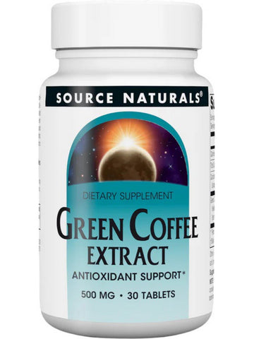 Source Naturals, Green Coffee Extract, 500 mg, 30 Tablets