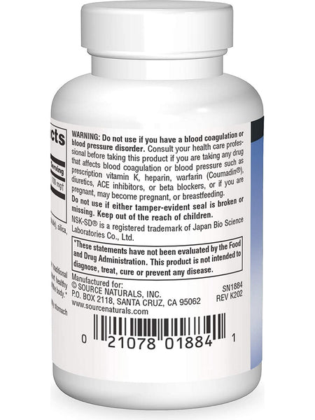 Source Naturals, Nattokinase (NSK-SD™) 100 mg, 30 capsules