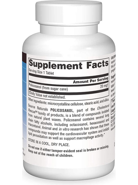 Source Naturals, Policosanol 20 mg, 30 tablets