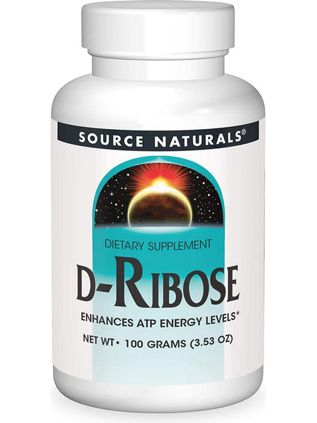 Source Naturals, D-Ribose 100 gm, 100 grams
