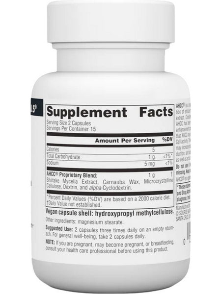 Source Naturals, AHCC, 500 mg, 30 Vegetarian Capsules