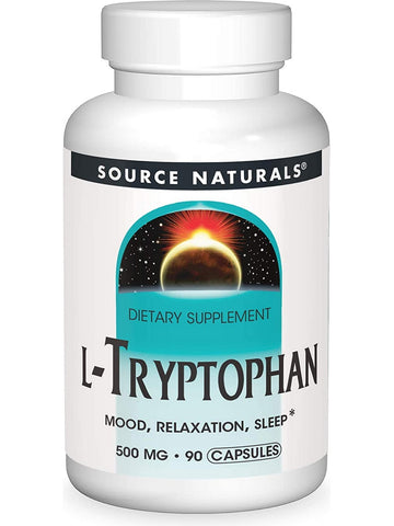 Source Naturals, L-Tryptophan 500 mg, 90 capsules