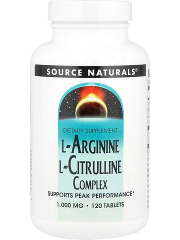 Source Naturals, L-Arginine L-Citrulline Complex, 1,000 mg, 120 Tablets
