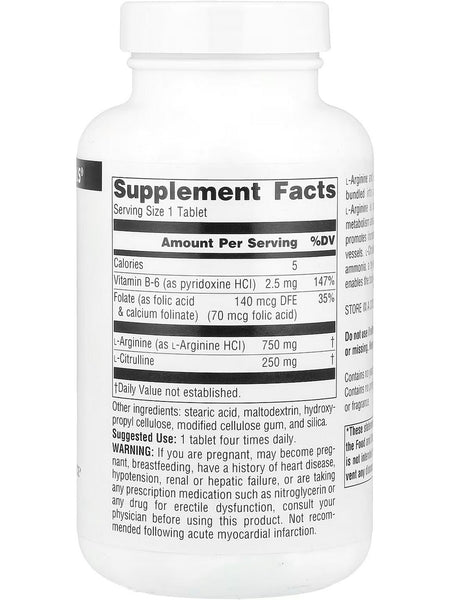 Source Naturals, L-Arginine L-Citrulline Complex, 1,000 mg, 120 Tablets
