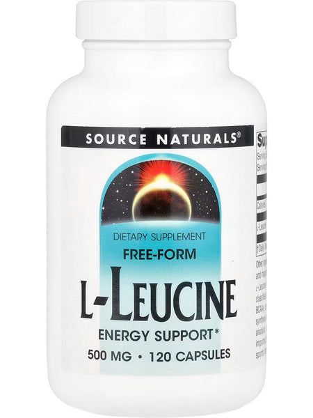 Source Naturals, L-Leucine, 500 mg, 120 Capsules