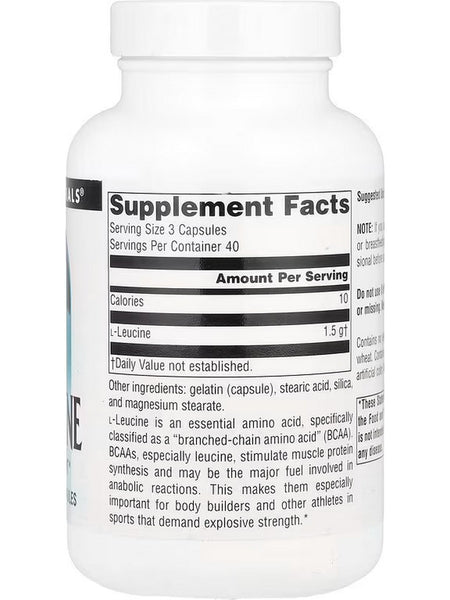 Source Naturals, L-Leucine, 500 mg, 120 Capsules