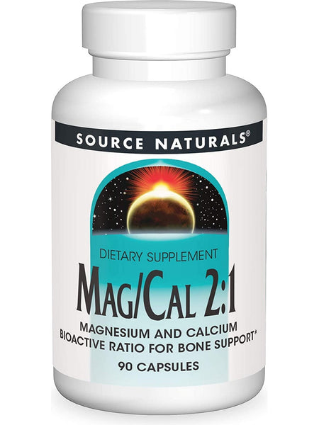 Source Naturals, Mag/Cal 2:1 Magnesium and Calcium 370 mg, 90 capsules