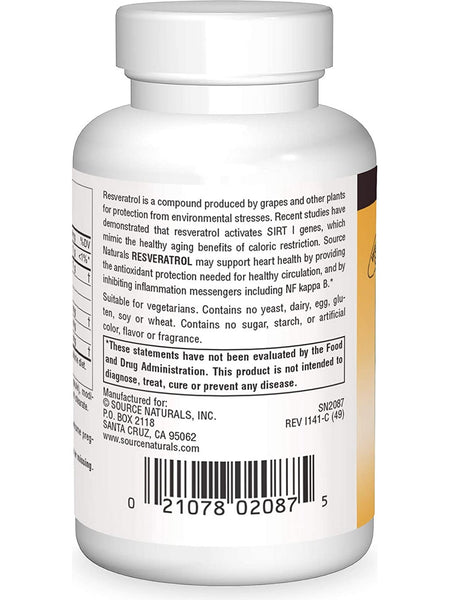 Source Naturals, Resveratrol 40 mg, 30 capsules