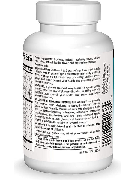 Source Naturals, Wellness Children's Immune Chewable™, Berry, 30 wafers