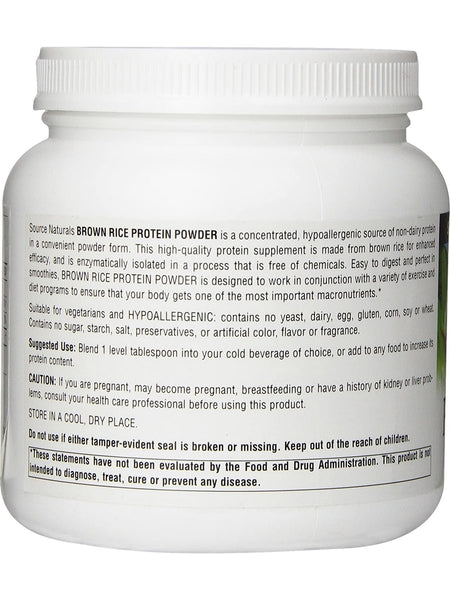 Source Naturals, Brown Rice Protein, 16 oz