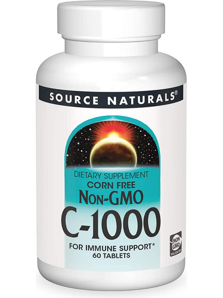 Source Naturals, C-1000 Corn Free Non-GMO 1000 mg, 60 tablets