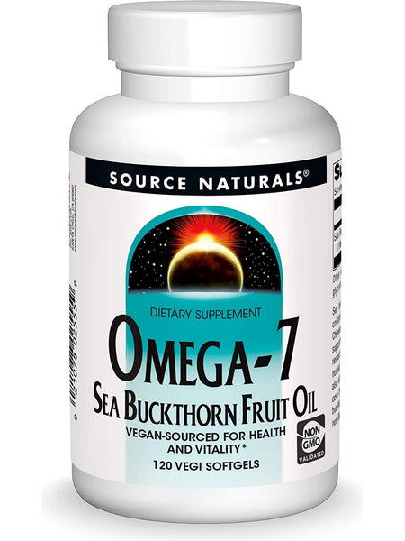 Source Naturals, Omega-7 Sea Buckthorn Fruit Oil, 120 vegi softgels