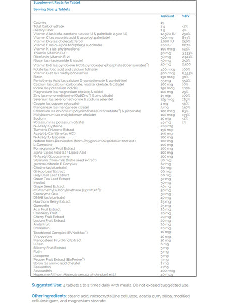Source Naturals, Life Force® Healthy Aging™ No Iron, 120 tablets