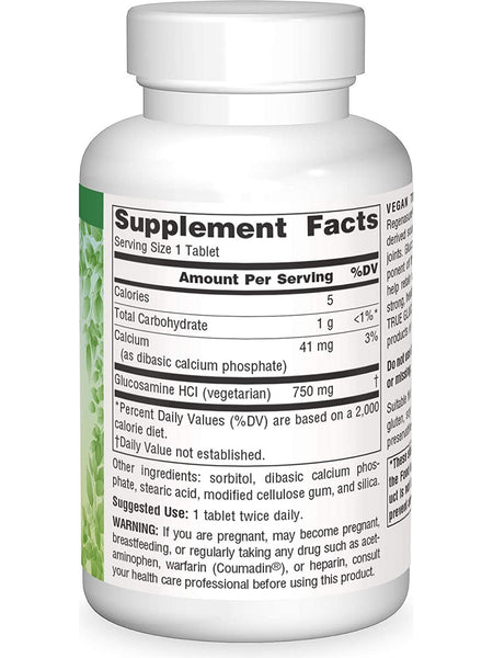 Source Naturals, Vegan True® Glucosamine 750 mg, 60 tablets