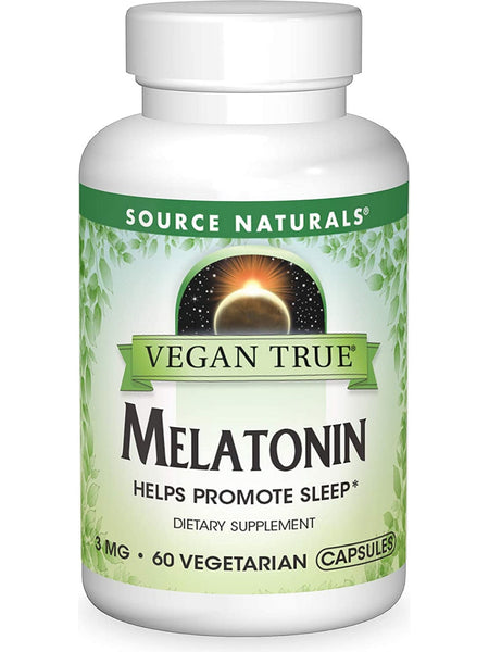Source Naturals, Vegan True® Melatonin 3 mg, 60 vegetarian capsules