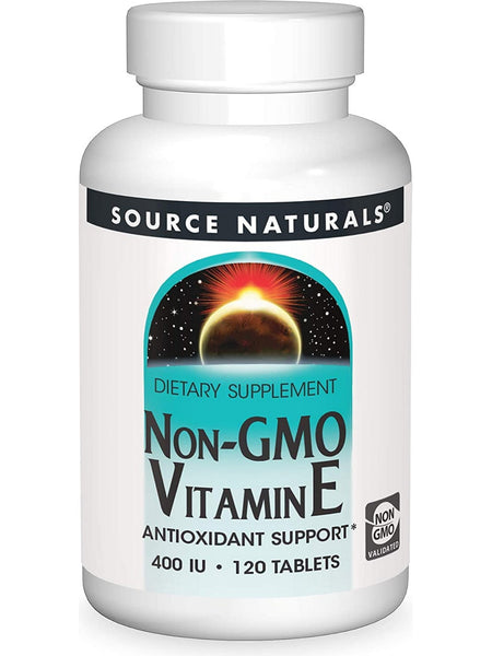 Source Naturals, Vitamin E, Non-GMO 400 IU, 120 tablets