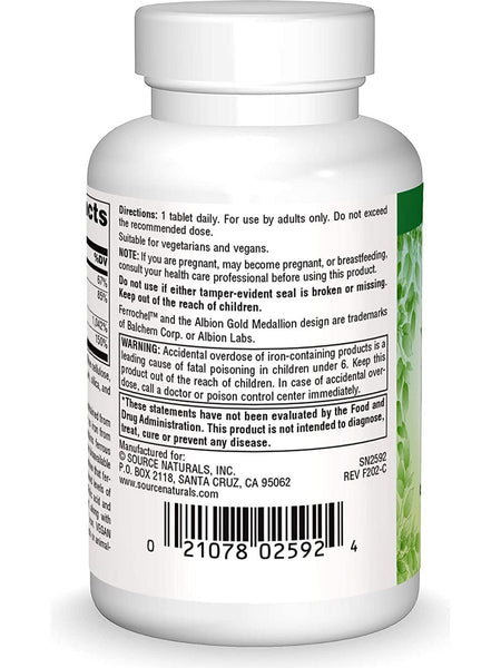 Source Naturals, Vegan True® Iron Support™, 180 tablets