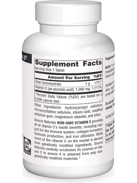 Source Naturals, Non-GMO Vitamin C 1000 mg, 120 tablets