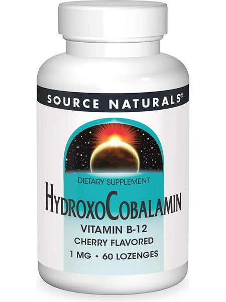 Source Naturals, Hydroxocobalamin 1 mg, Cherry, 60 lozenges