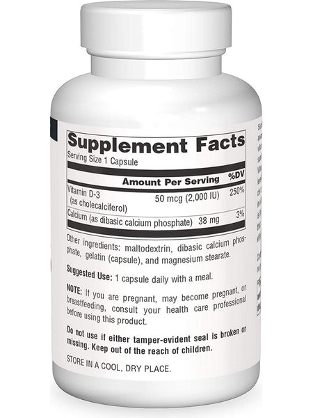 Source Naturals, Vitamin D-3 2000 IU, 400 capsules