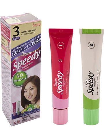 ** 6 PACK ** Solstice, Bigen, Speedy Refill, #3 Warm Chestnut: Units