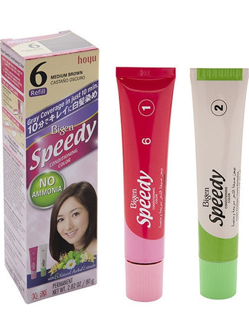 ** 6 PACK ** Solstice, Bigen, Speedy Refill, #6 Medium Brown