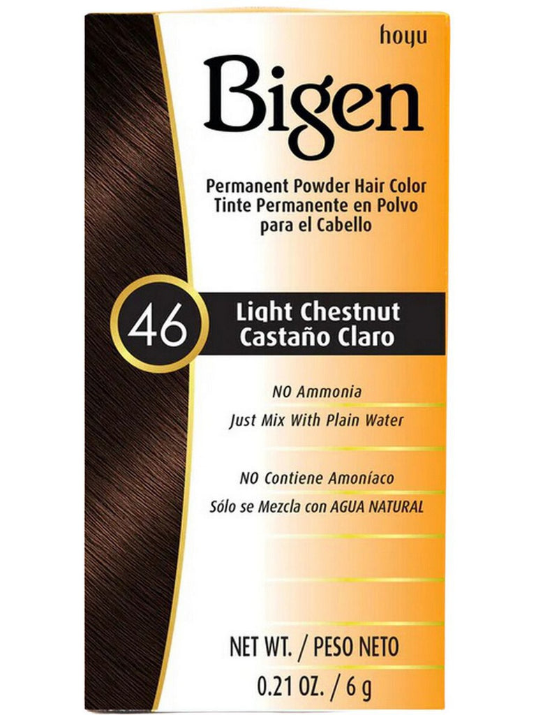 ** 6 PACK ** Solstice, Bigen, Permanent Powder Hair Color, #46 Light Chestnut, 0.21 oz