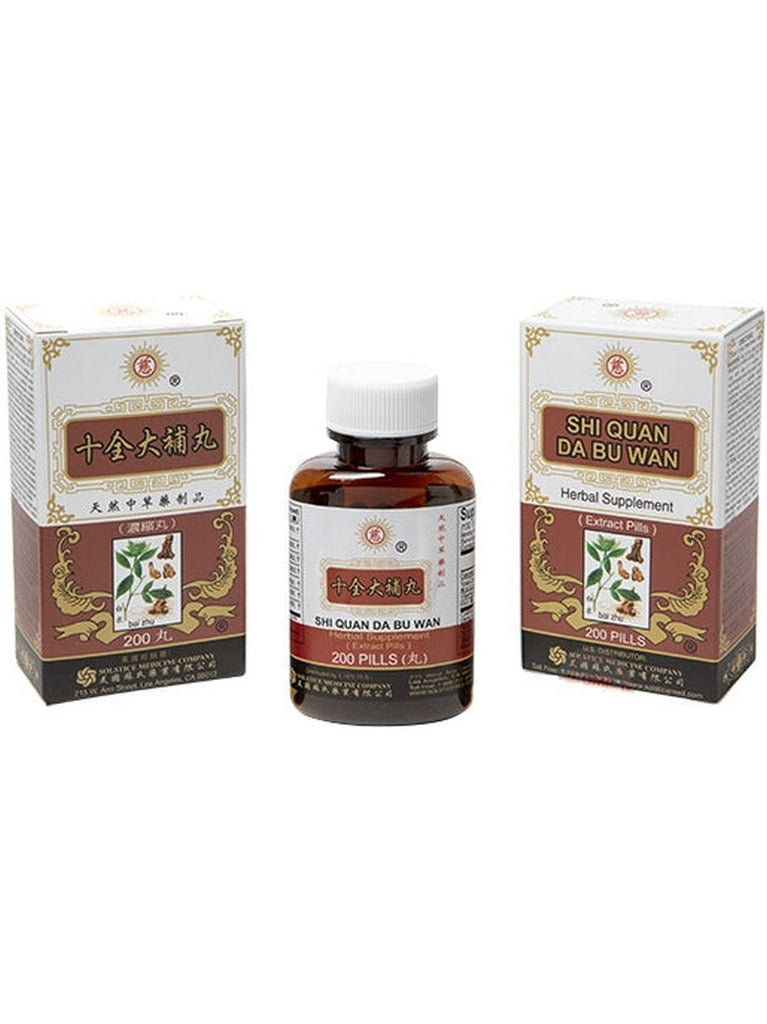 ** 12 PACK ** Solstice, Ci Brand, Shi Quan Da Bu Wan, 200 pills