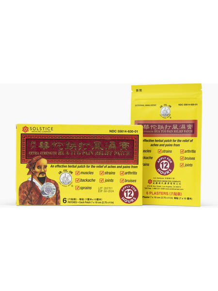 Solstice, Extra Strength "Hua Tuo" Pain Relief Patch, 6 patches