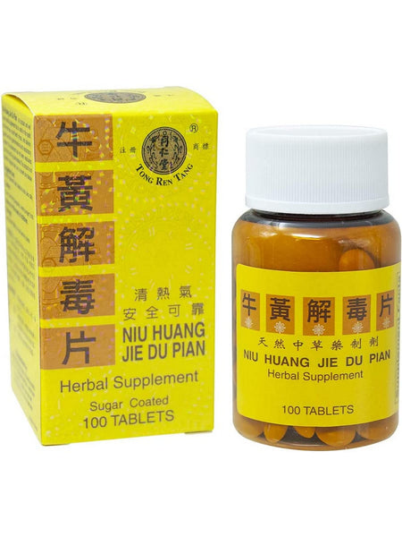 Solstice, Tong Ren Tang, Niu Huang Jie Du Pian (Sugar-Coated), 100 tablets