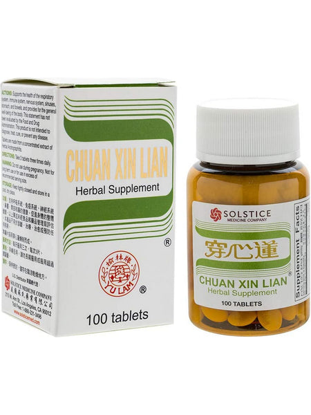 Solstice, Yulin Brand, Chuan Xin Lian, 100 tablets