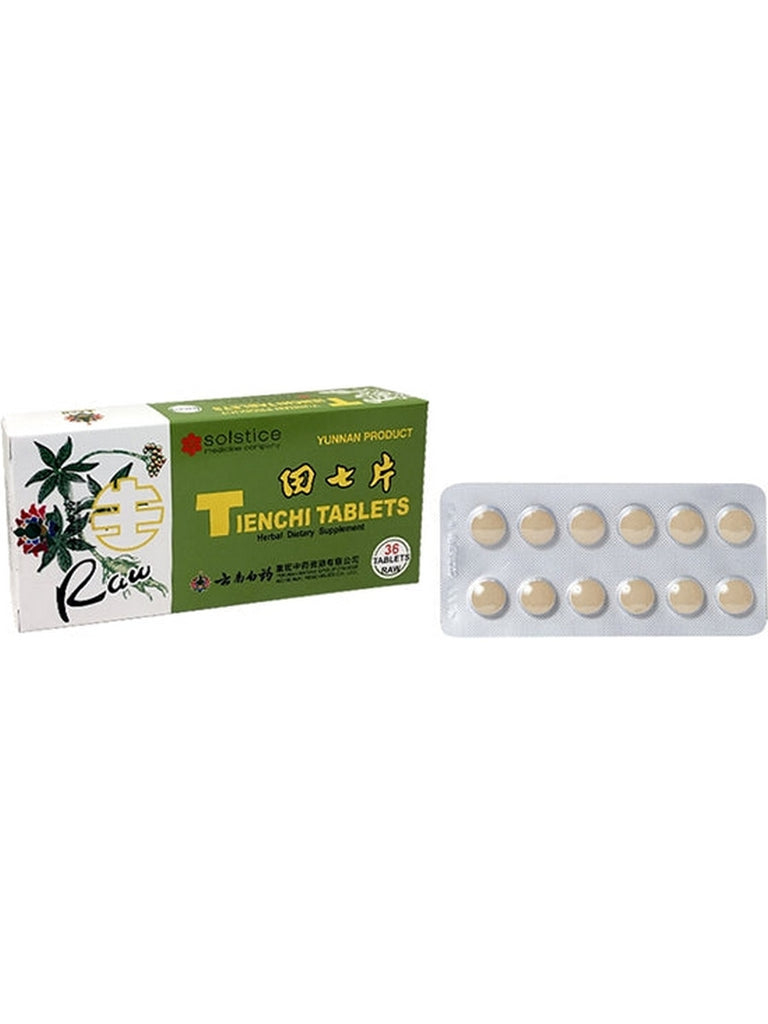 Solstice, Yunnan Baiyao, Raw Tienchi Tablets, 36 tablets